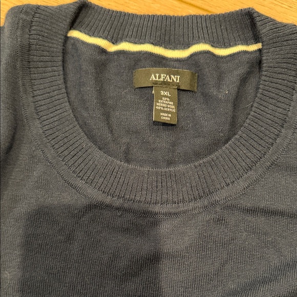 Alfani Men's Crewneck Sweater in Deep Blue - Picture 2 of 2